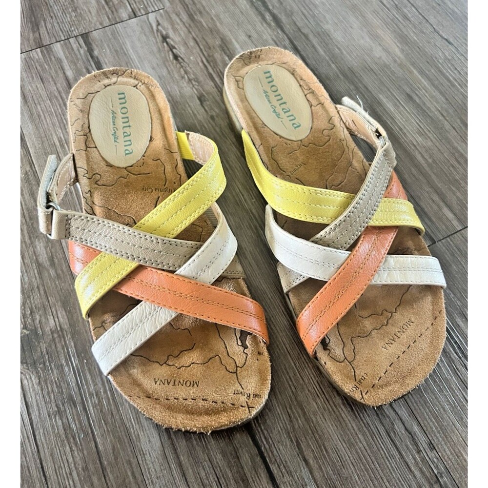 Montana Artisan Strappy Sandal Slide Slip On Casual Summer Shoe Women’s Size 8M